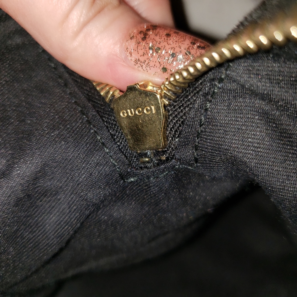 Gucci black monogram horsebit striped purse - Picture 14 of 16